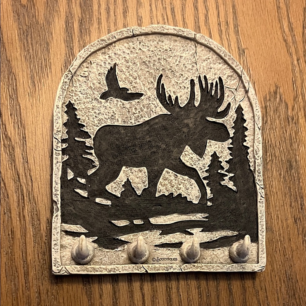 Spoontiques Moose Hanging Hooks Keys NEW